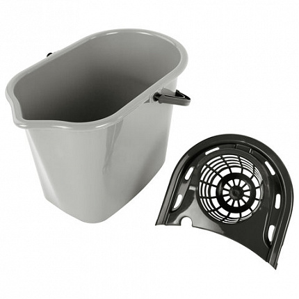 Ведро 10 л для уборки КОМПЛЕКТ с ОТЖИМОМ для веревочных и ленточных МОПов, 24х35х24 см, YORK, 70020