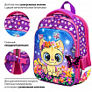 Ранец BRAUBERG QUADRO, 3 отделения, с брелоком, "Charming kitten", 37х28х18 см, 270602