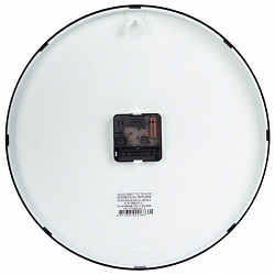 Часы настенные TROYKATIME (TROYKA) 77770732, круг, белые, черная рамка, 30,5х30,5х5 см