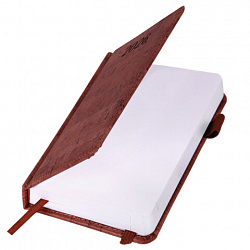 Ежедневник датированный 2026 МАЛЫЙ ФОРМАТ 100х150 мм, А6, BRAUBERG "Wood", под кожу, коричневый, 117263