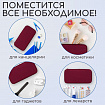 Пенал-косметичка BRAUBERG, 1 отделение, органайзер, полиэстер, 22x11,5x6 см, винный, 270845