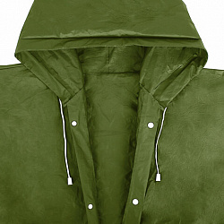 Дождевик плащ на кнопках, EVA, многоразовый прочный, чехол в комплекте, универсальный размер, зеленый, SHAMAANI (ШАМААНИ), 610933