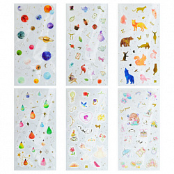 Наклейки декоративные "Black edition", 17,5х9 см, ассорти 6 видов, FUNSTER (ФАНСТЕР), 666100