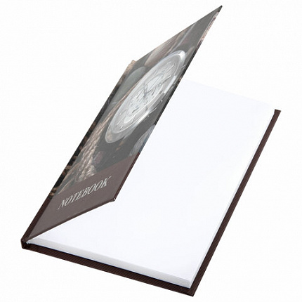 Блокнот МАЛЫЙ ФОРМАТ 110х147 мм А6, 80 л., ламинированная обложка, выборочный лак, клетка, BRAUBERG, "Время", 123242