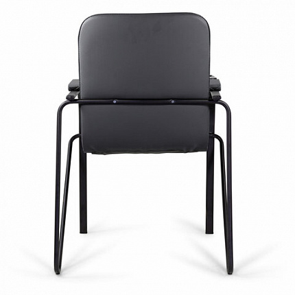 Кресло со столом BRABIX "Samba CF-108 BOX-2", черный каркас, кожзам черный, разобрано, 533217