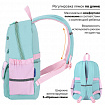 Рюкзак BRAUBERG PASTEL с термонашивками в комплекте, "Funny clouds", мятный, 40х29х14 см, 271421