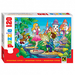 Пазл картонный 120 элементов, "Любимые герои", АССОРТИ, поле 23х16,5 см, STEP PUZZLE