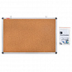 Доска пробковая для объявлений 60х90 см, алюминиевая рамка, BRAUBERG Extra, 238308