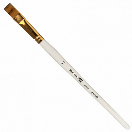 Кисти художественные набор 15 шт + мастихин в пенале, белые, синтетика, BRAUBERG ART