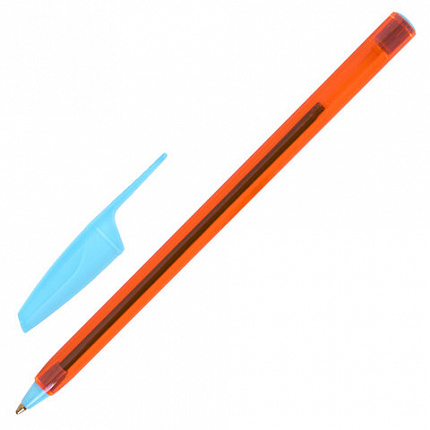 Ручки шариковые BRAUBERG X-30 ORANGE, КОМПЛЕКТ 12 шт., СИНИЕ, пишущий узел 1 мм, линия письма 0,5 мм, 144334