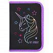 Пенал BRAUBERG с наполнением, 1 отделение, 1 откидная планка, 24 предмета, 21х14 см, "Radiant unicorn", 273532