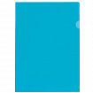 Папка-уголок BRAUBERG, синяя, 0,10 мм, 223964