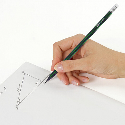 Карандаши чернографитные BRAUBERG НАБОР 6 шт., "Aviator", НВ, с резинкой, пластиковые, корпус ассорти, заточенные, 180632