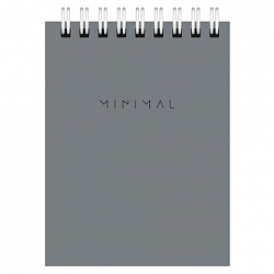 Блокнот МАЛЫЙ ФОРМАТ А7 75х105 мм, 40 л., гребень, картон, клетка, BRAUBERG "Minimal Classic", 116430