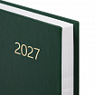 Ежедневник датированный 2027 145х215мм, А5, STAFF, обложка бумвинил, зеленый, 117815