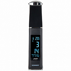 Настольная лампа / светильник SONNEN SM-01B на подставке, LCD-экран, СВЕТОДИОДНАЯ, 5 Вт, черный, 238232