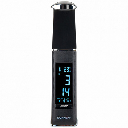Настольная лампа / светильник SONNEN SM-01B на подставке, LCD-экран, СВЕТОДИОДНАЯ, 5 Вт, черный, 238232