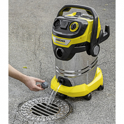 Пылесос хозяйственный KARCHER WD 6 PS, мусоросборник 30л, мощность 1300Вт, желтый, 1., 1.628-360.0