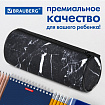 Пенал-тубус BRAUBERG, мягкое покрытие, мягкий, "Черный мрамор", 22х8 см, 271569