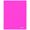 Папка 20 вкладышей BRAUBERG "Neon", 16 мм, неоновая розовая, 700 мкм, 227450