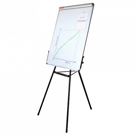 Доска-флипчарт магнитно-маркерная 70х100 см, тренога, ГАРАНТИЯ 10 ЛЕТ, BRAUBERG, 231720