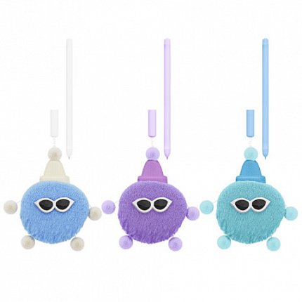 Ручка с пушистой подвеской шариковая FUNSTER "FLUFFY HAT", СИНЯЯ, пишущий узел 0,7 мм, 144524