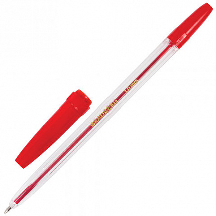 Ручки шариковые BRAUBERG, НАБОР 10 шт., АССОРТИ, "Line", корпус прозрачный, узел 1 мм, линия письма 0,5 мм, 141874