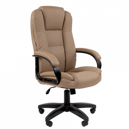 Кресло офисное Chairman CH 600 LT, экокожа, бежевое, 7158660