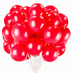 Шары воздушные ЗОЛОТАЯ СКАЗКА, 10" (25 см), КОМПЛЕКТ 50 штук, красные, пакет, 104998