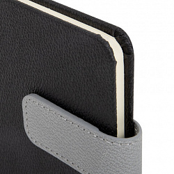 Еженедельник недатированный МАЛЫЙ ФОРМАТ 105х158мм BRAUBERG "Modern" под кожу, застежка, 64 листа, черный, 118656