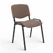 Стул для персонала и посетителей "ИЗО", черный каркас, ткань коричневая, В-28/С-24