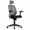 Кресло BRABIX "Saturn ER-400", с подголовником, комбинированное, черное/серое, 530871