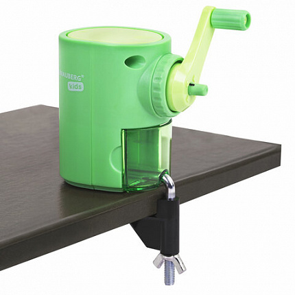 Точилка механическая BRAUBERG KIDS, для простых и цветных карандашей, цвет корпуса ассорти, 272006