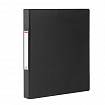 Папка на 4 кольцах, ПРОЧНАЯ, картон/ПВХ, BRAUBERG "Office", ЧЕРНАЯ, 40 мм, до 250 листов, 271849