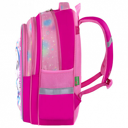 Рюкзак BRAUBERG KIDS FLOSSY, 2 отделения, 3 кармана, "Sweet Kitten", 3D-панель, 40х28х18 см, 273180