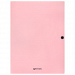 Папка на кнопке пластиковая BRAUBERG "PASTEL", А4, 3 клапана, 600 мкм, цвета ассорти, 272886