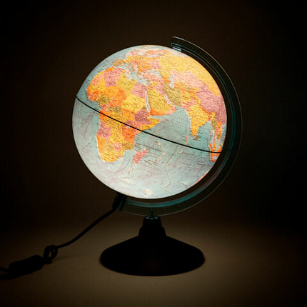 Глобус интерактивный + очки VR, политический, GLOBEN, 25 см с подсветкой, INT12500304