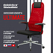 Кресло офисное BRABIX PREMIUM "Ultimate EX-801" хром, плотная двойная сетка Х2, черное/красное, 532921