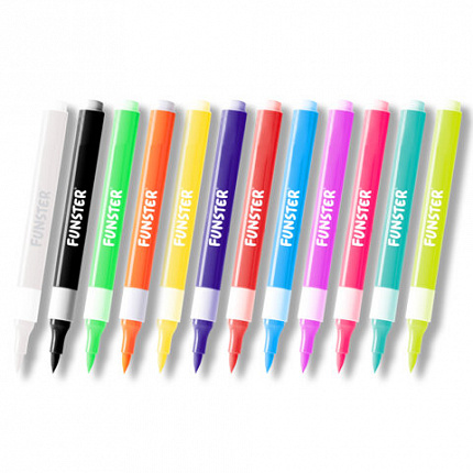 Аквагрим аквамаркеры для лица и тела 12 цветов, FUNSTER, пластиковый кейс, 152609