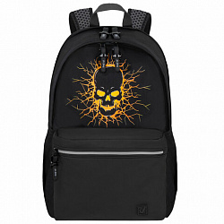 Рюкзак BRAUBERG FASHION CITY универсальный, 2 отделения, "Skull", черный, 46х31х15 см, 272572