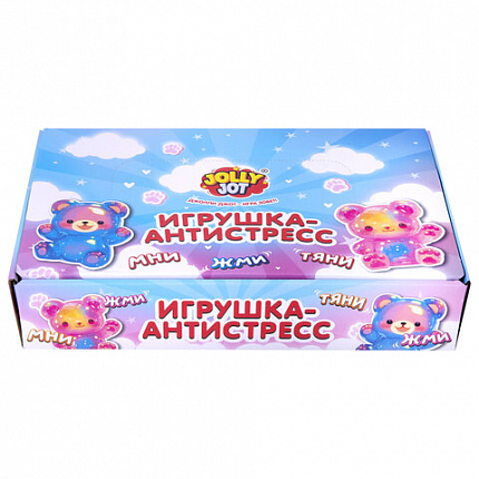 Игрушка-антистресс "МЕДВЕДИКИ. НАБОР 2 ШТУКИ", 5 см, ассорти 4 цвета, дисплей, JOLLY JOT (ДЖОЛЛИ ДЖОТ), 665771