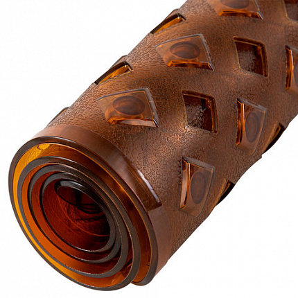 Коврик для ванны противоскользящий 70х40 см, "Квадраты", прозрачно-коричневый, ПВХ, PRIMILA (ПРИМИЛА), 700367