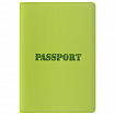 Обложка для паспорта, мягкий полиуретан, "PASSPORT", салатовая, STAFF, 237607