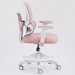 Кресло детское с подставкой для ног BRABIX KIDS "MG-220", сетка/ткань TW, розовое, 533314