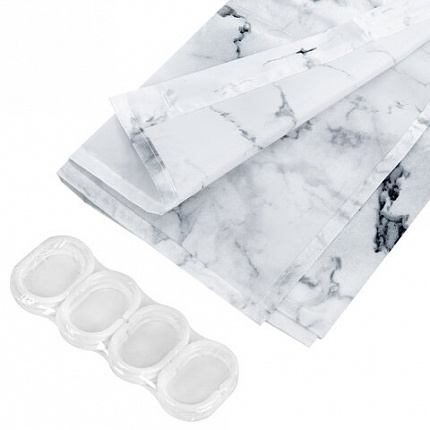 Шторка для ванной ПОЛИЭСТЕР, 180х180 см, кольца в комплекте, БЕЛЫЙ МРАМОР, PRIMILA (ПРИМИЛА), 700079