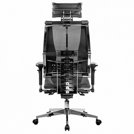 Кресло МЕТТА "YOGA" Y 4DT B2-14D, адаптивная спинка, 3D-подголовник, сверхпрочная сетка, черное