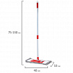 Швабра КОМПЛЕКТ черенок 75-130 см + флаундер 40 см + МОП микрофибра СИНЕЛЬ (ТИП К), PERKLIN (ПЕРКЛИН), 700981