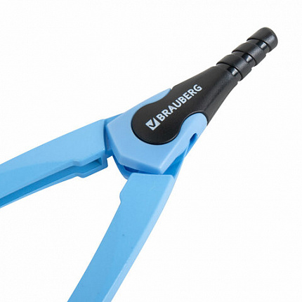 Готовальня BRAUBERG ULTRA, 4 предмета: циркуль 135 мм, запасной грифель, насадка, аквамариновый цвет, 210822