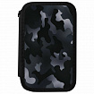 Пенал ПИФАГОР, 3 отделения, ламинированный картон, 19х11 см, "Black camo", 273489