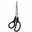 Ножницы BRAUBERG "Soft Grip", 190 мм, черно-синие, резиновые вставки, 3-сторонняя заточка, 230762